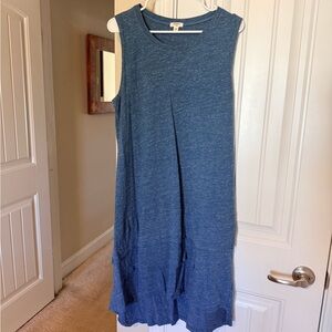 Blue Sleeveless Casual Shift Dress - Dylan